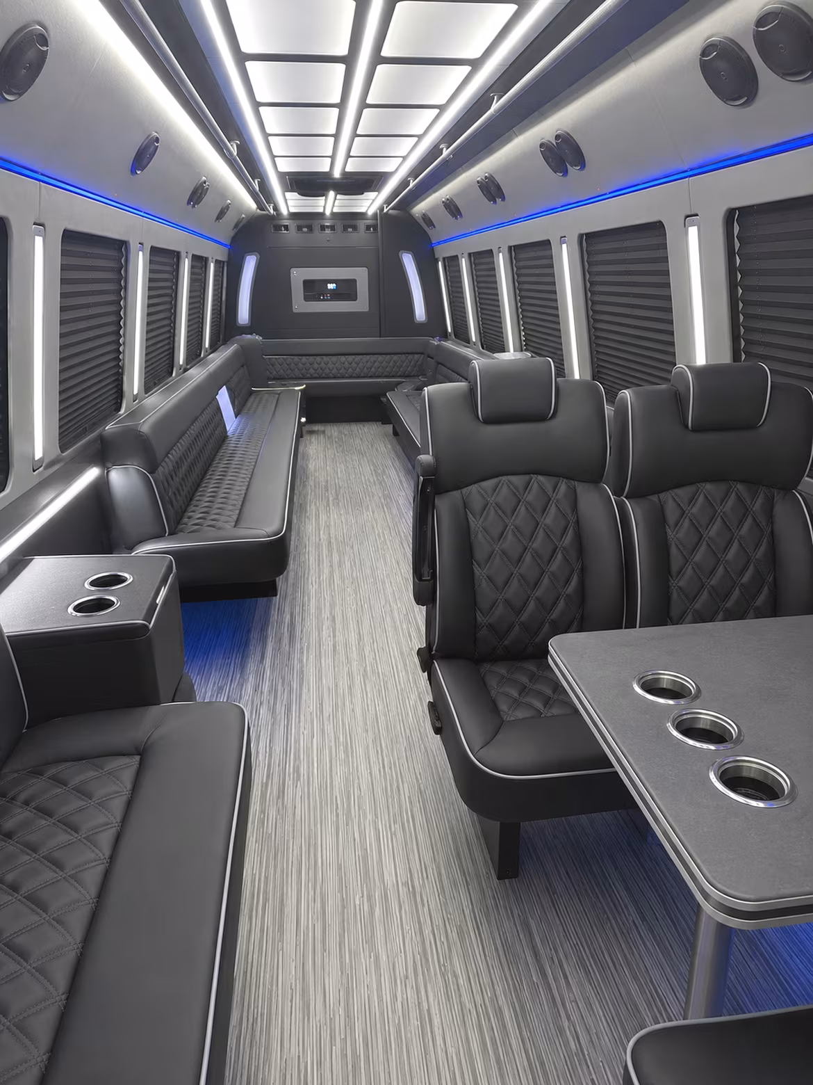 tacoma 25 passenger party bus inside