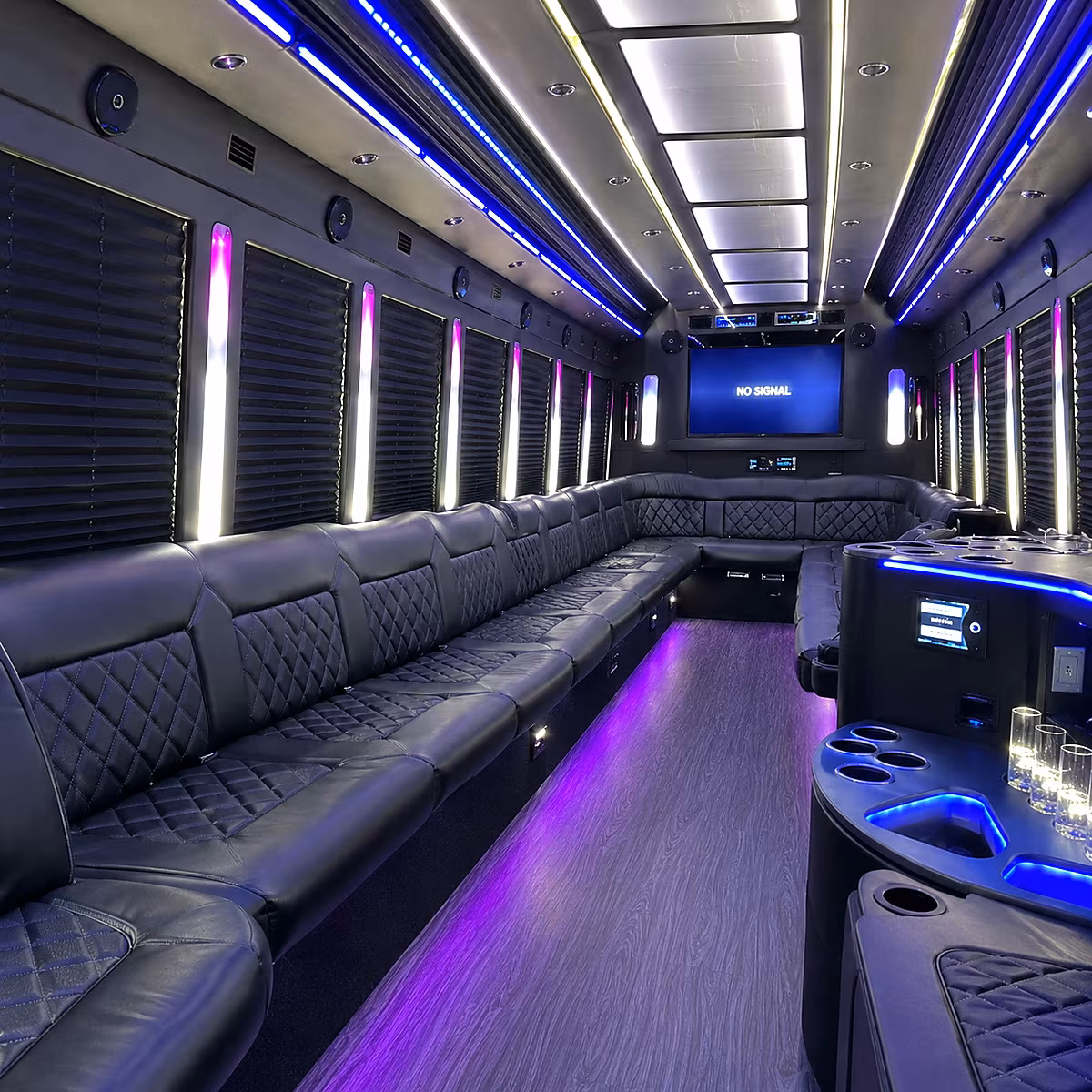 tacoma 30 passenger party bus inside