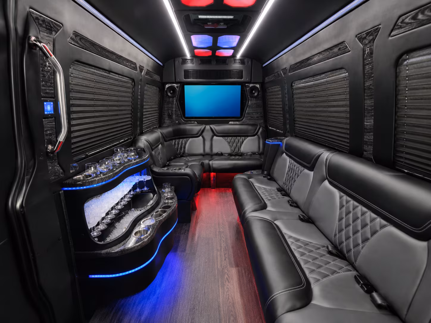 tacoma 30 passenger party bus interior
